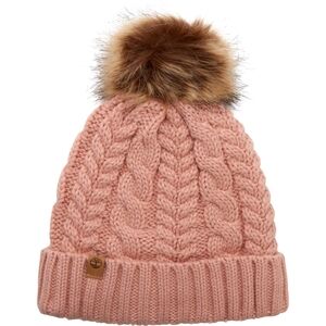 Timberland Women's Pink Pom-Pom Beanie
